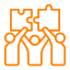 Teamwork icon highlighting the collaborative environment central to all jobs in the Helderberg region.