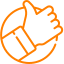 Thumbs up icon showcasing the positive work culture awaiting new customer support hires in Helderberg.
