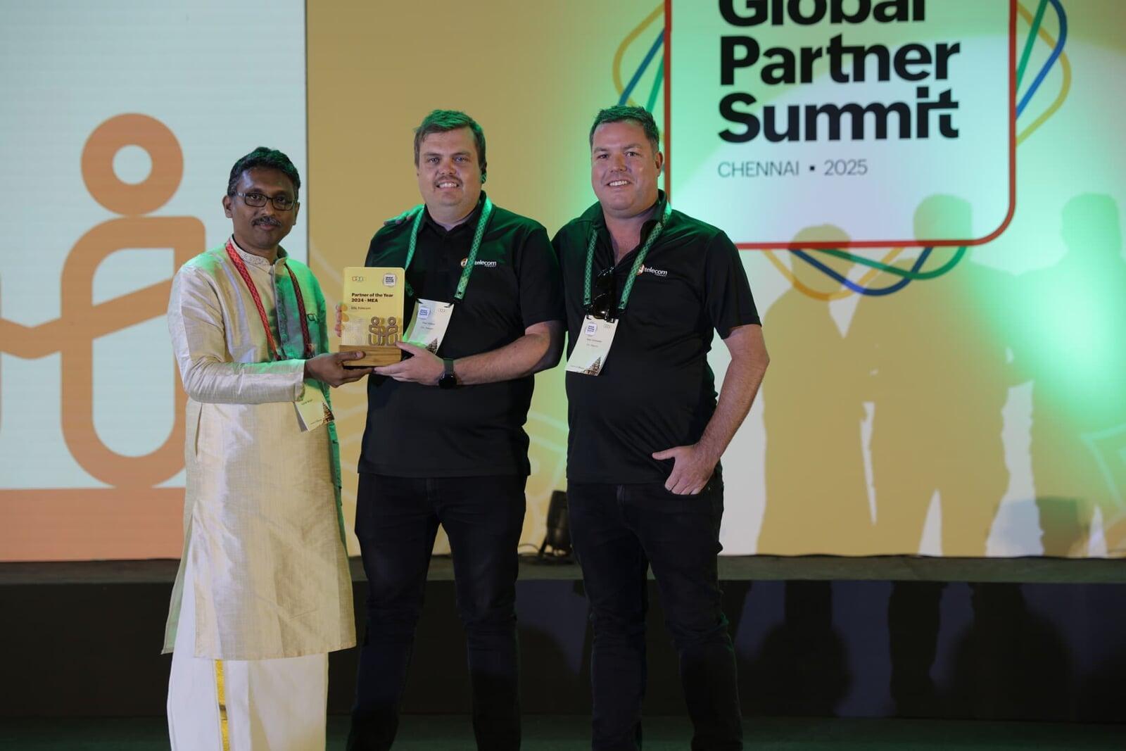 DSL Telecom Directors receiving the Zoho Partner Of The Year Award in Chennai